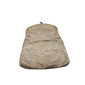 Vintage Mel-Ton Golden Brocade Folding Clutch with Kiss-Lock Clasp